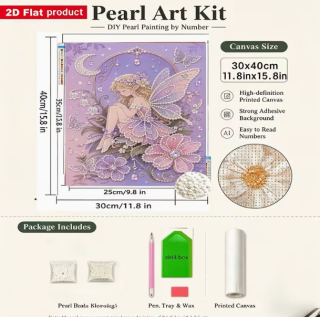 Preview: Diamond Painting Perlen Blumenfee